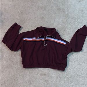 Purple cropped sweatshirt